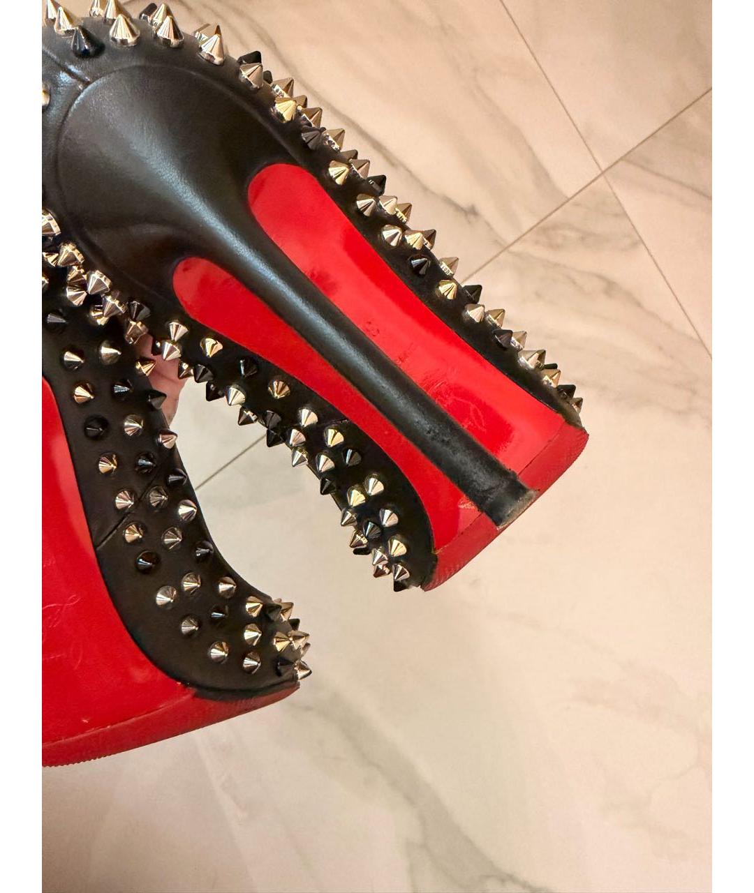 CHRISTIAN LOUBOUTIN Черные кожаные туфли, фото 7