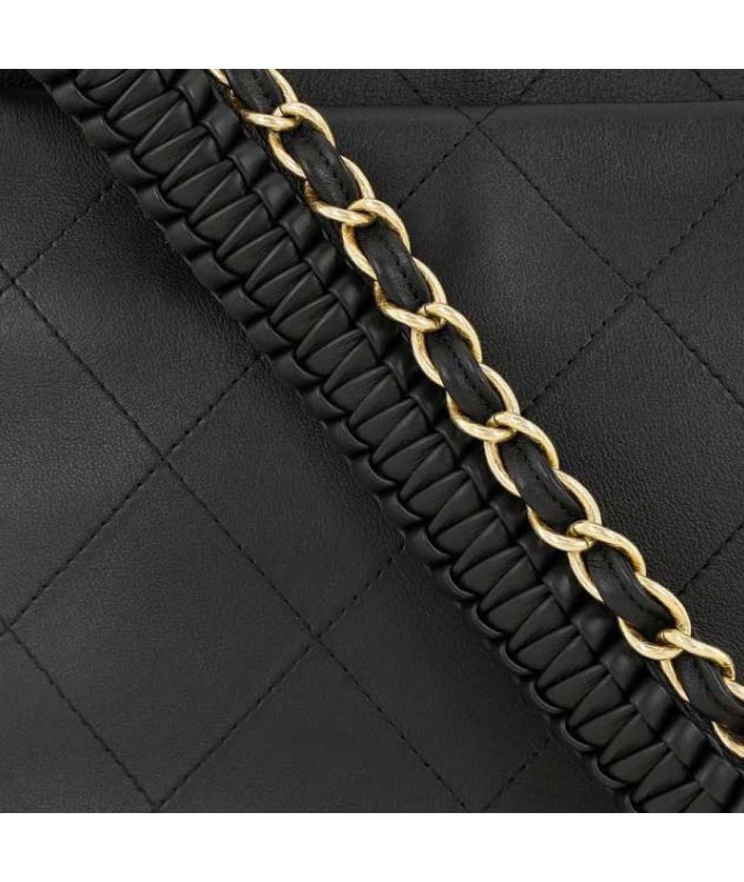 CHANEL Черная кожаная сумка через плечо, фото 4