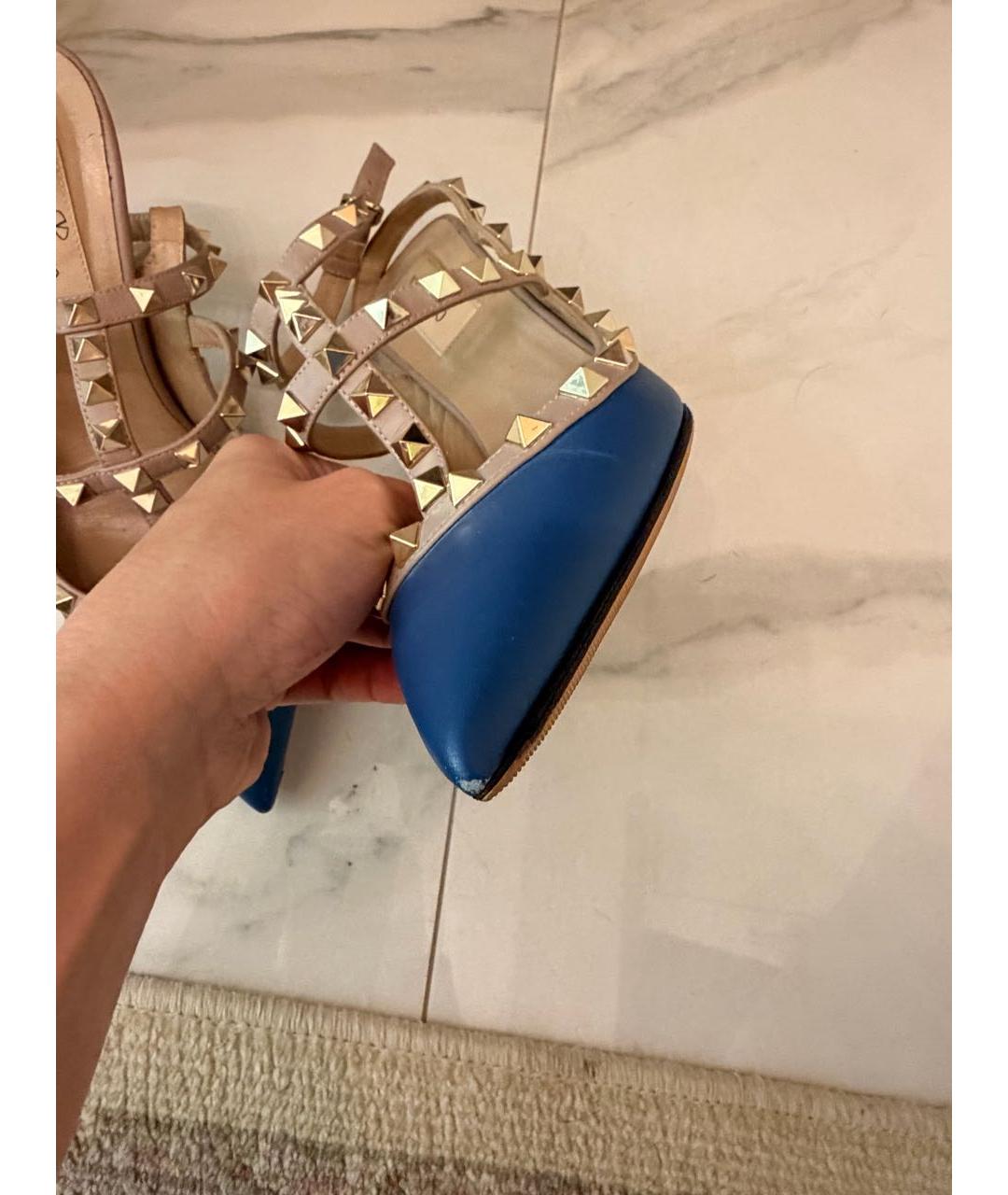 VALENTINO Синие кожаные туфли, фото 4