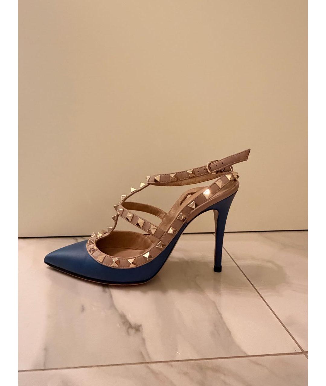 VALENTINO Синие кожаные туфли, фото 9