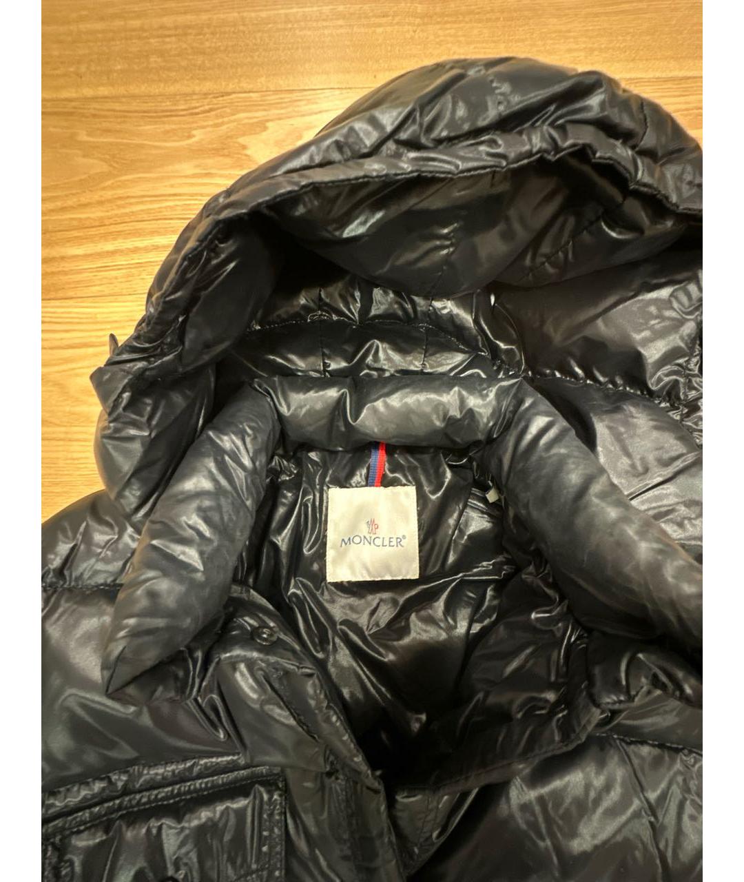 MONCLER Черная полиэстеровая куртка, фото 3