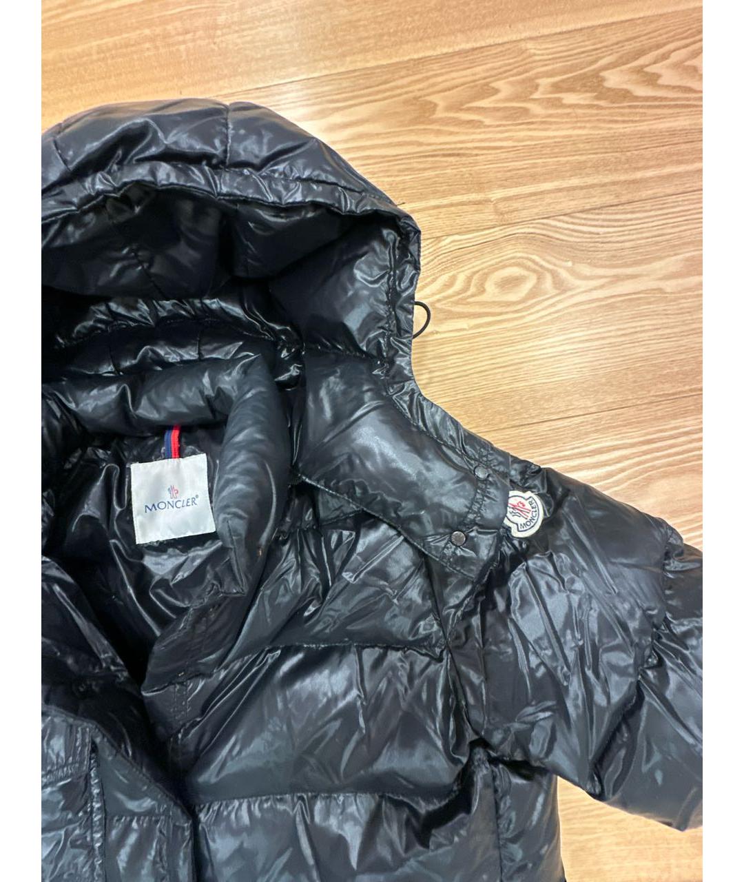 MONCLER Черная полиэстеровая куртка, фото 5