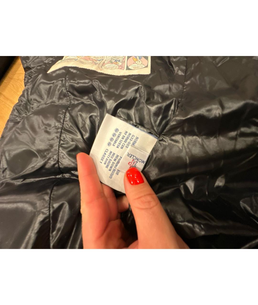 MONCLER Черная полиэстеровая куртка, фото 7