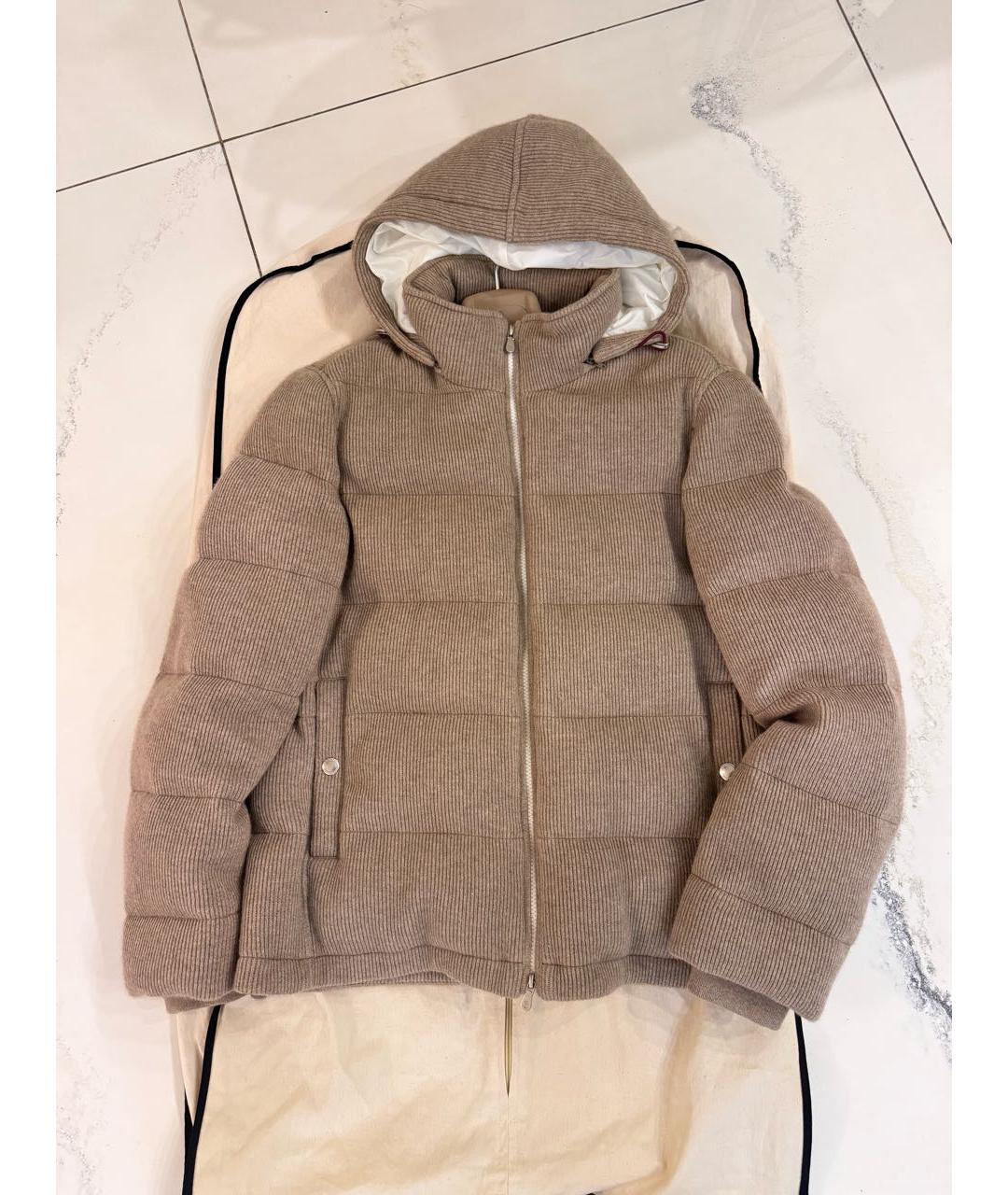 BRUNELLO CUCINELLI Бежевая кашемировая куртка, фото 5