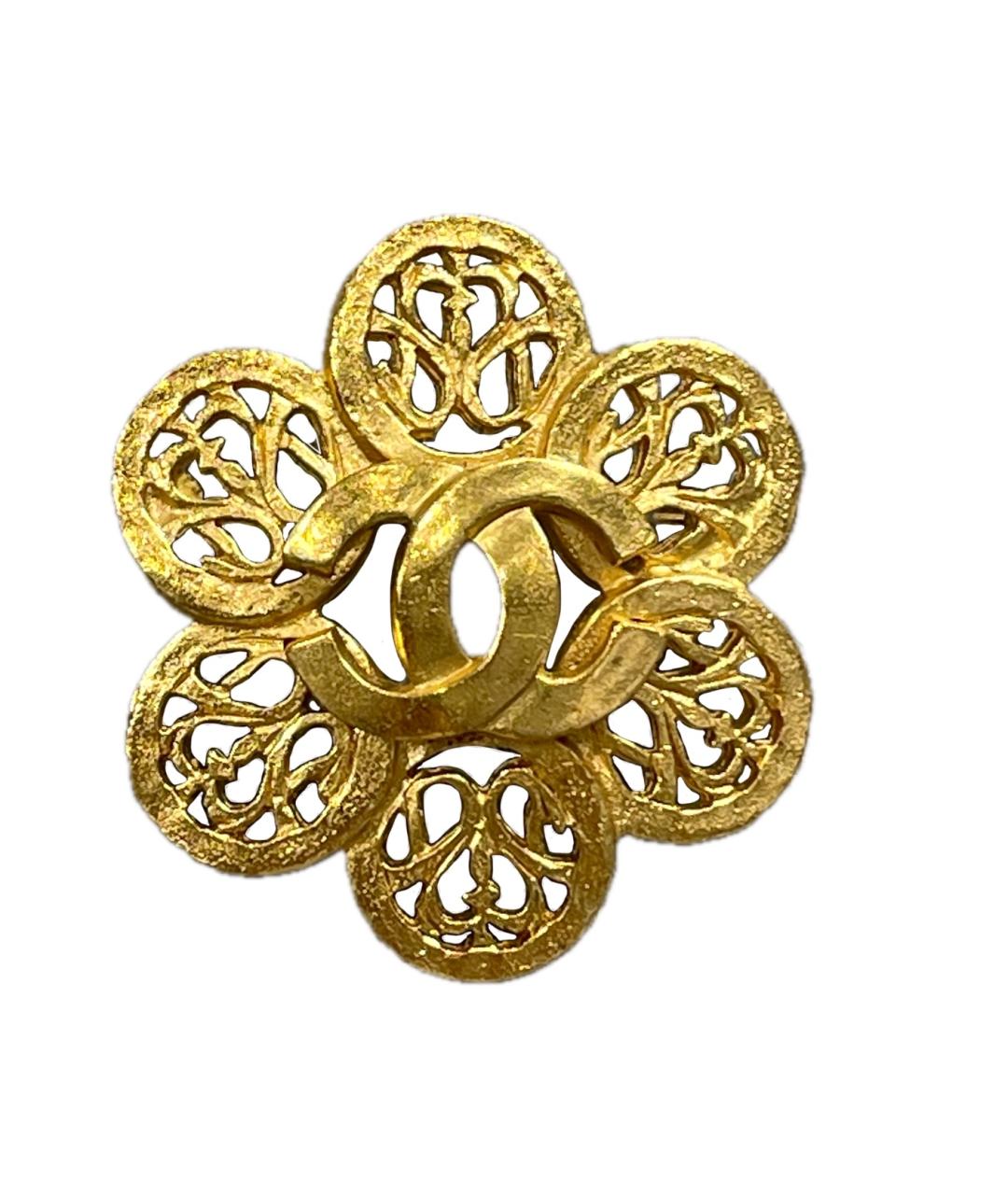 CHANEL Золотая металлическая булавка / брошь, фото 1