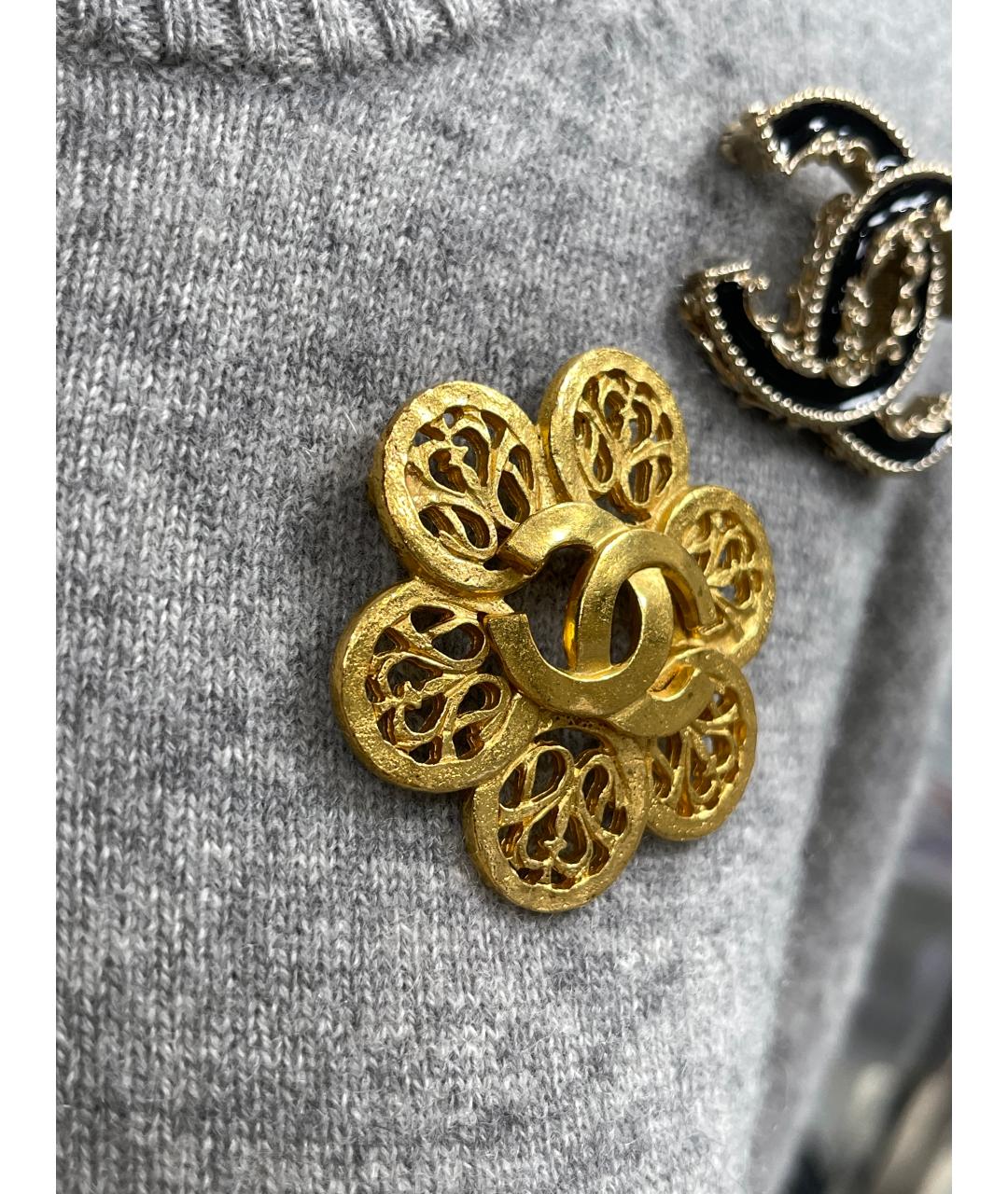 CHANEL Золотая металлическая булавка / брошь, фото 7