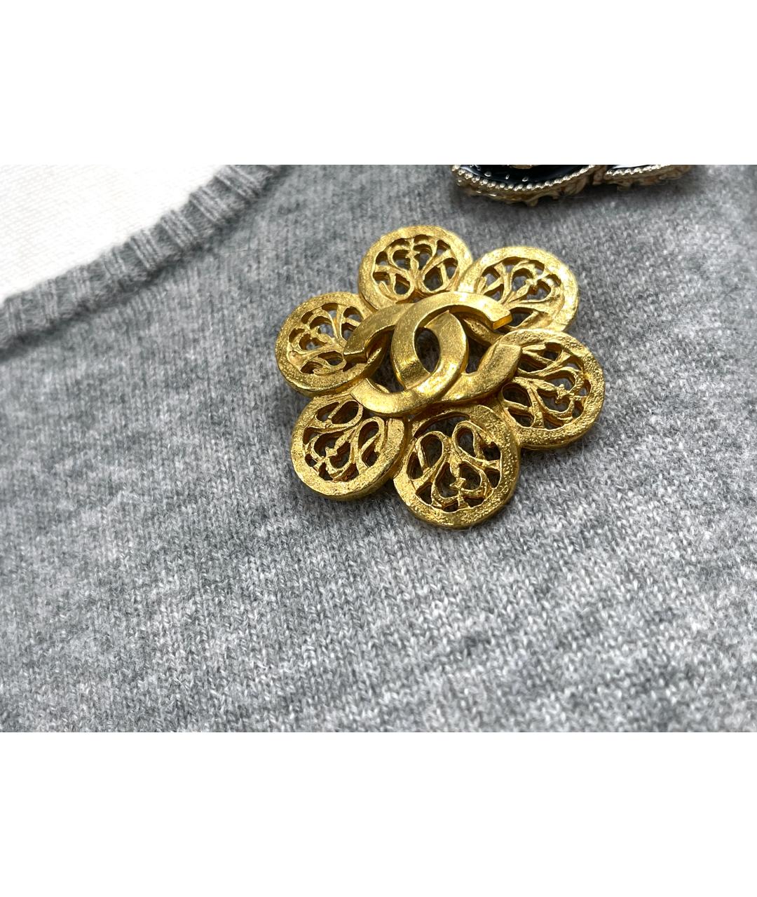 CHANEL Золотая металлическая булавка / брошь, фото 6