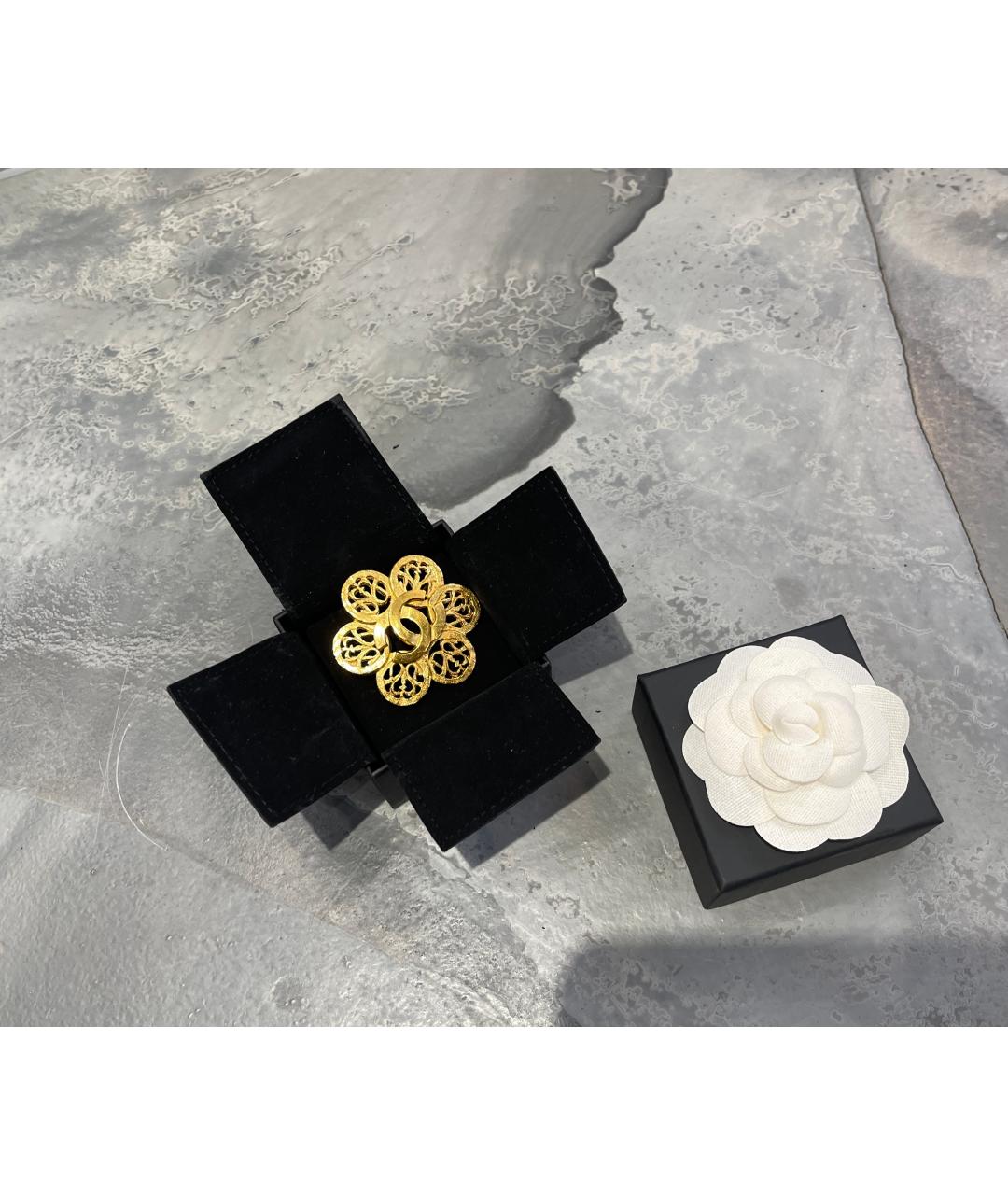 CHANEL Золотая металлическая булавка / брошь, фото 2