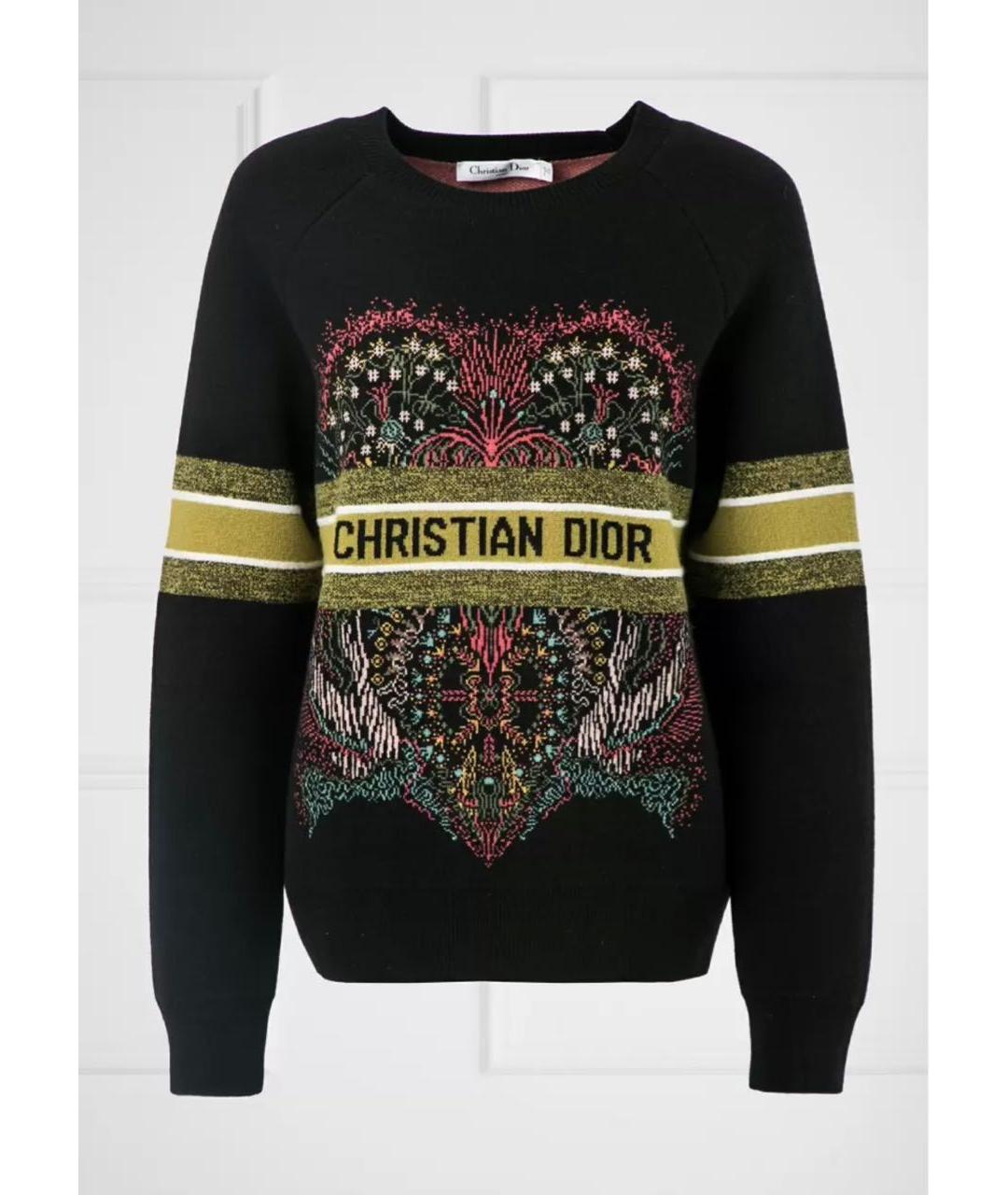 CHRISTIAN DIOR Черный кашемировый джемпер / свитер, фото 5