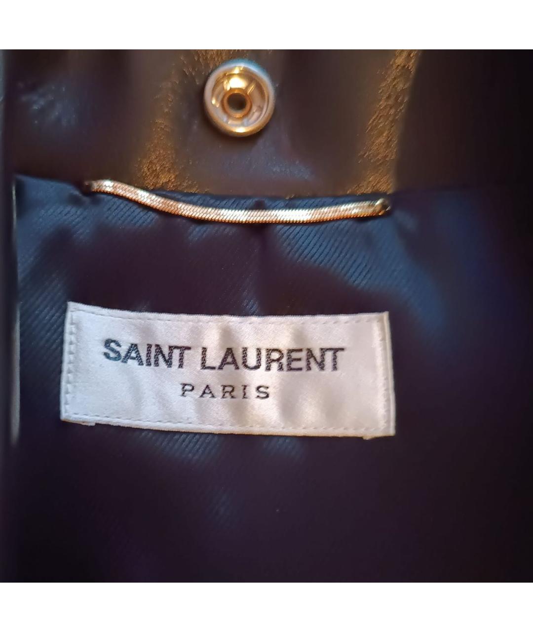 SAINT LAURENT Черная кожаная куртка, фото 3