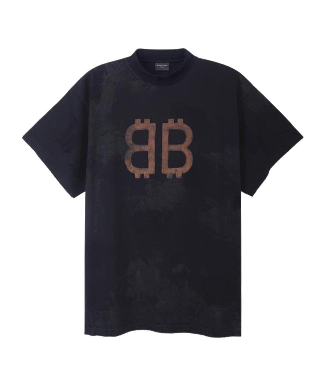 BALENCIAGA Черная футболка, фото 1