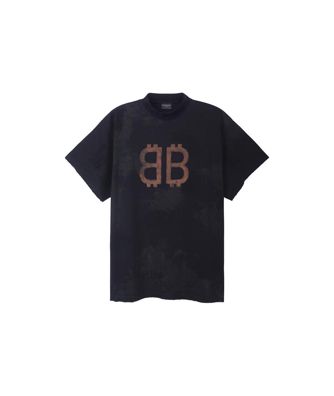 BALENCIAGA Черная футболка, фото 7