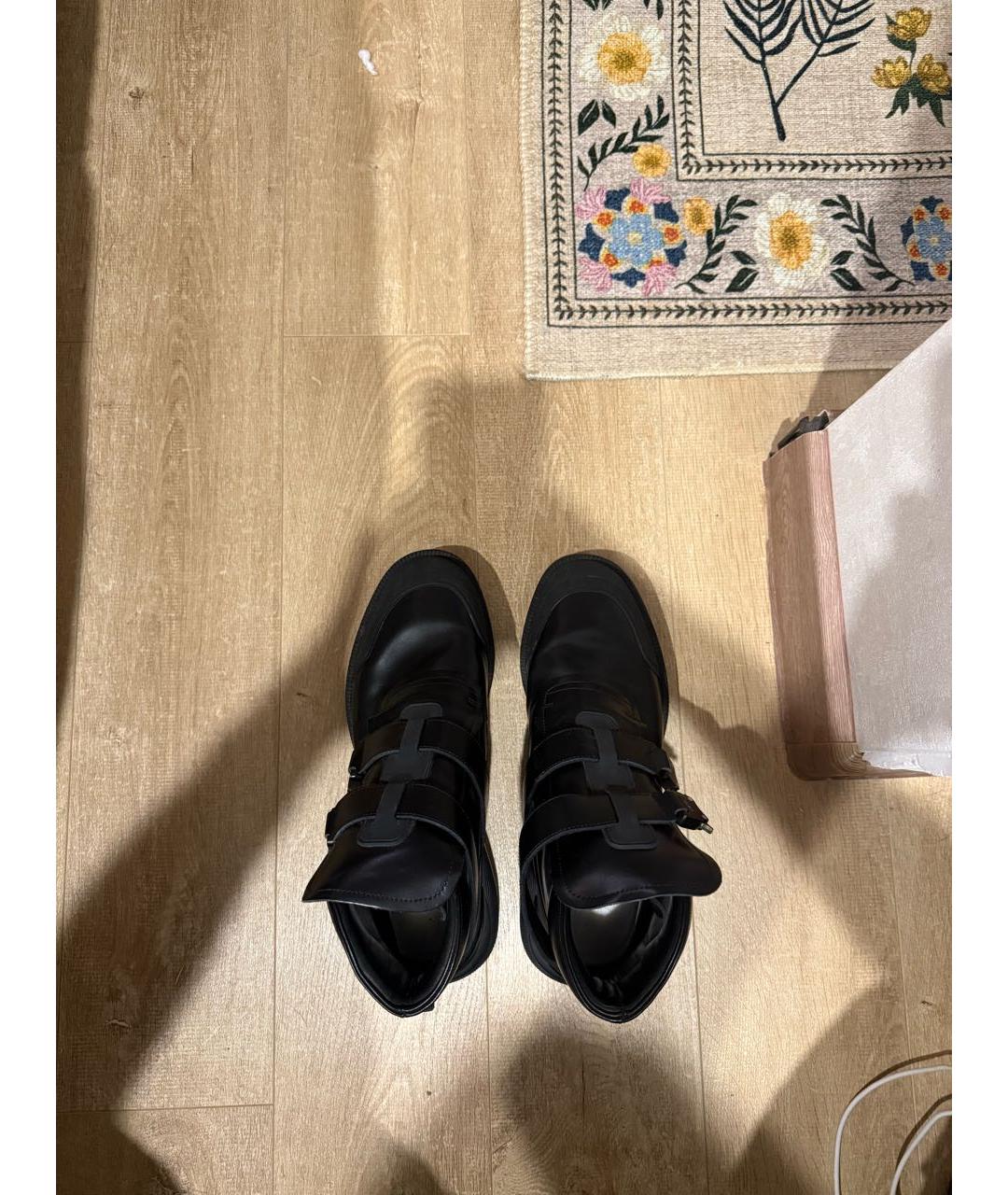 CHRISTIAN DIOR Черные кожаные высокие ботинки, фото 3