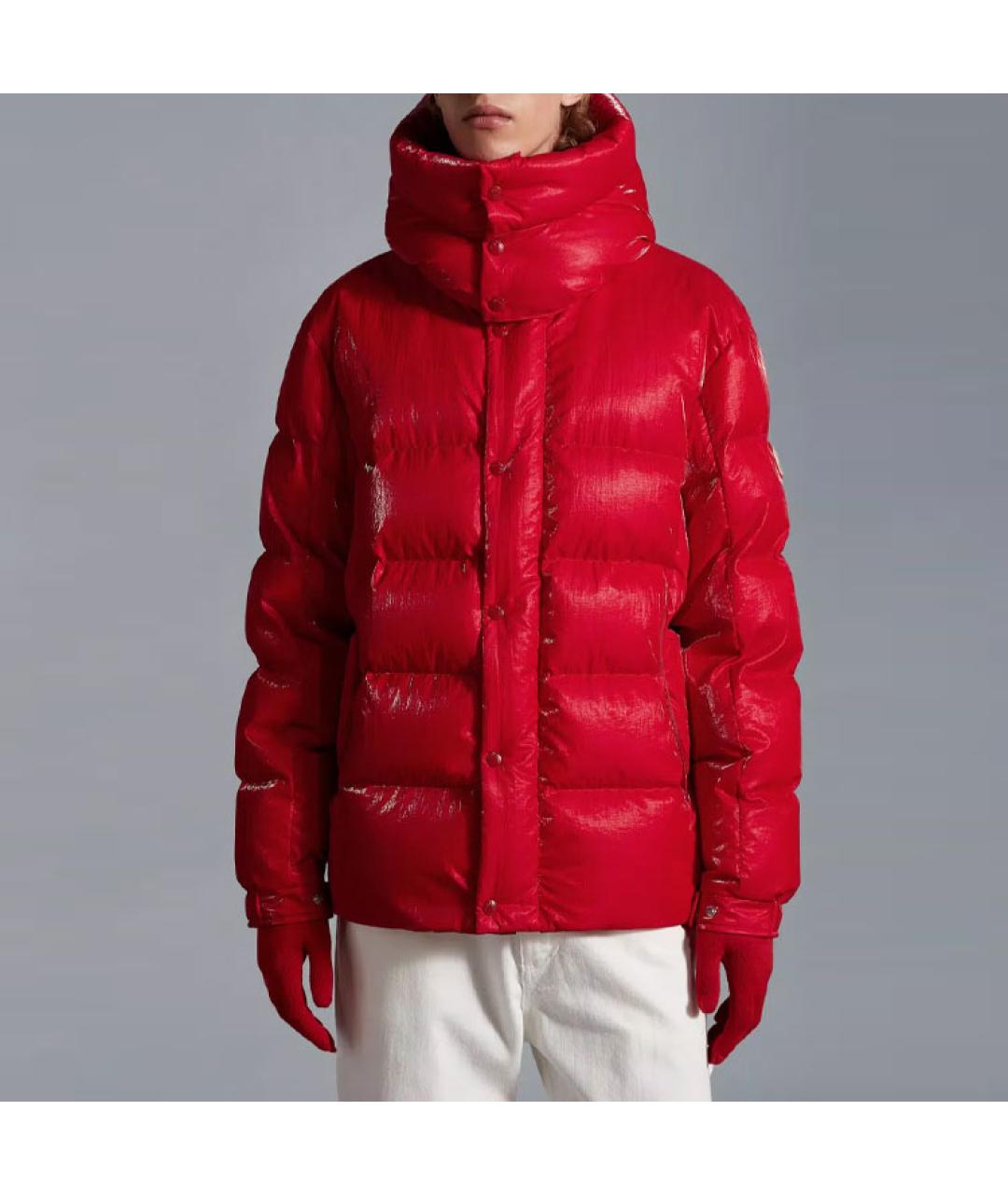 MONCLER Красный пуховик, фото 3