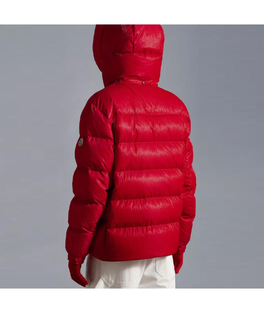 MONCLER Красный пуховик, фото 4