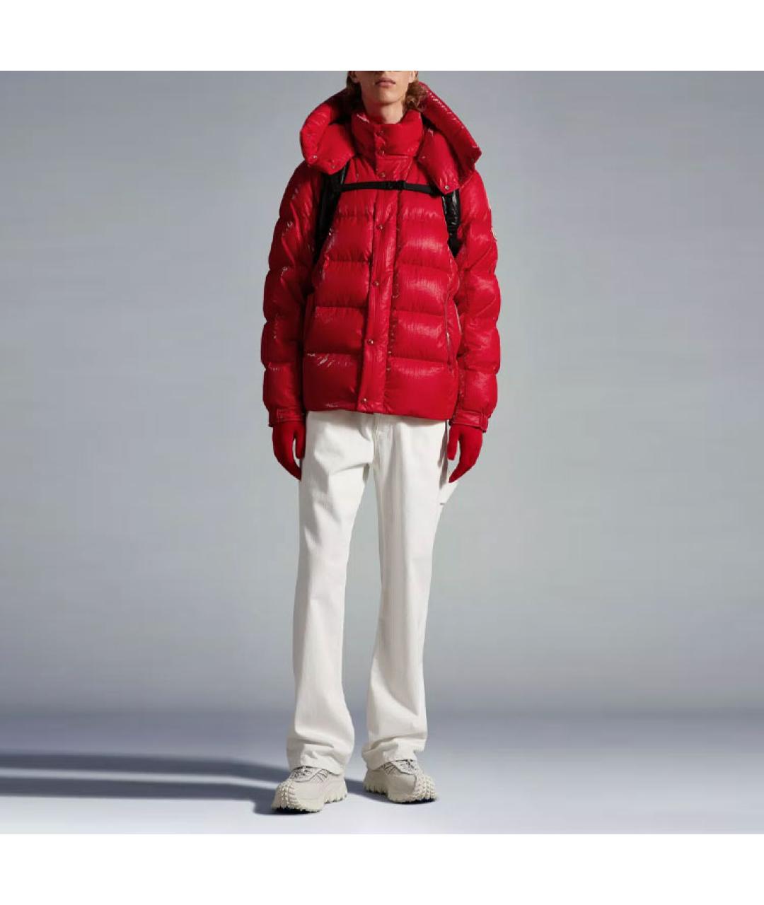 MONCLER Красный пуховик, фото 2