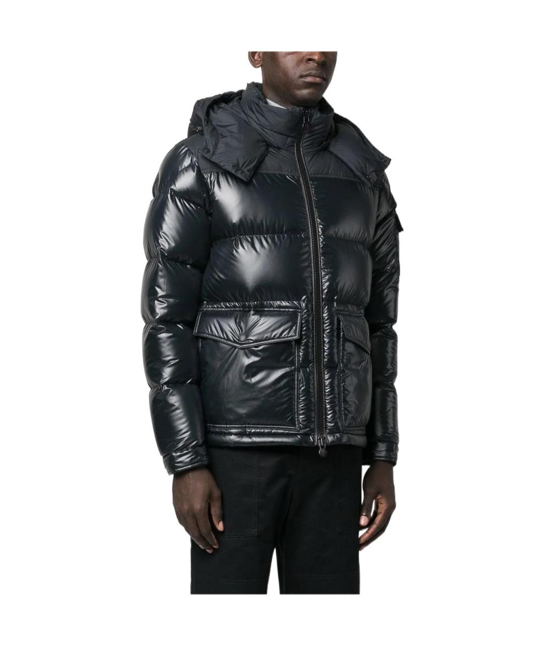 MONCLER Черный пуховик, фото 4