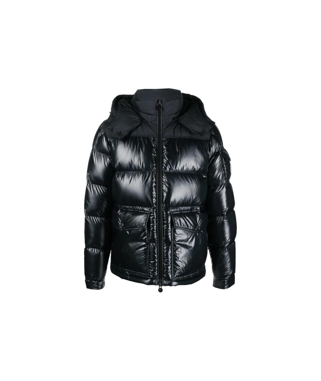MONCLER Черный пуховик, фото 1