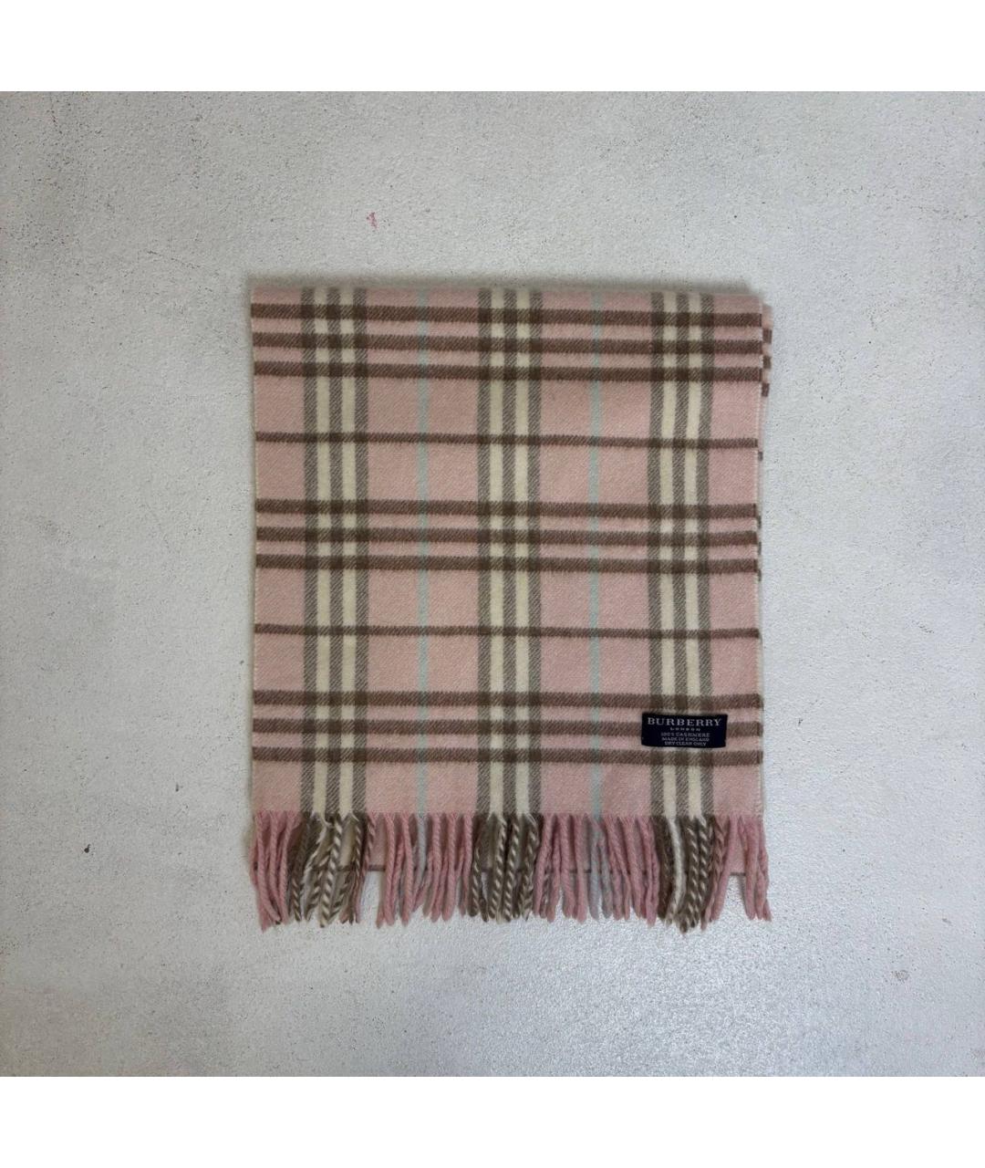 BURBERRY Розовый кашемировый шарф, фото 7