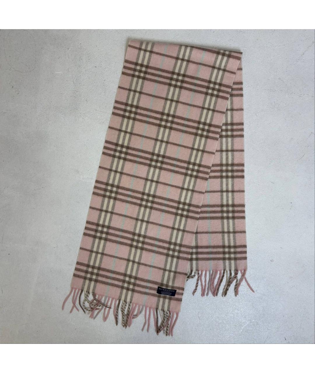 BURBERRY Розовый кашемировый шарф, фото 6
