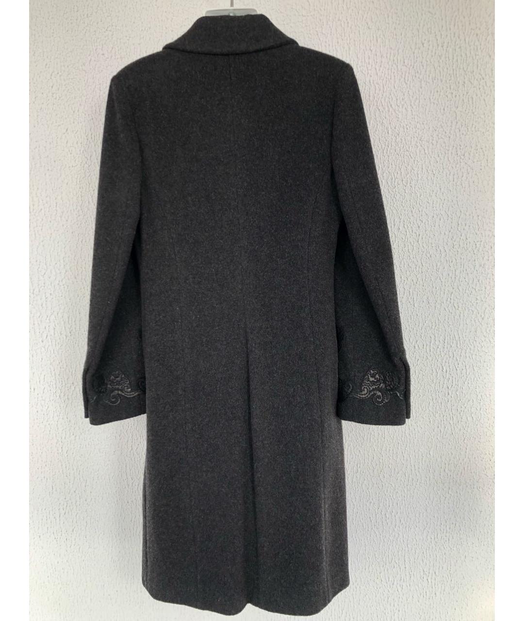 CAVALLI CLASS Антрацитовое шерстяное пальто, фото 2