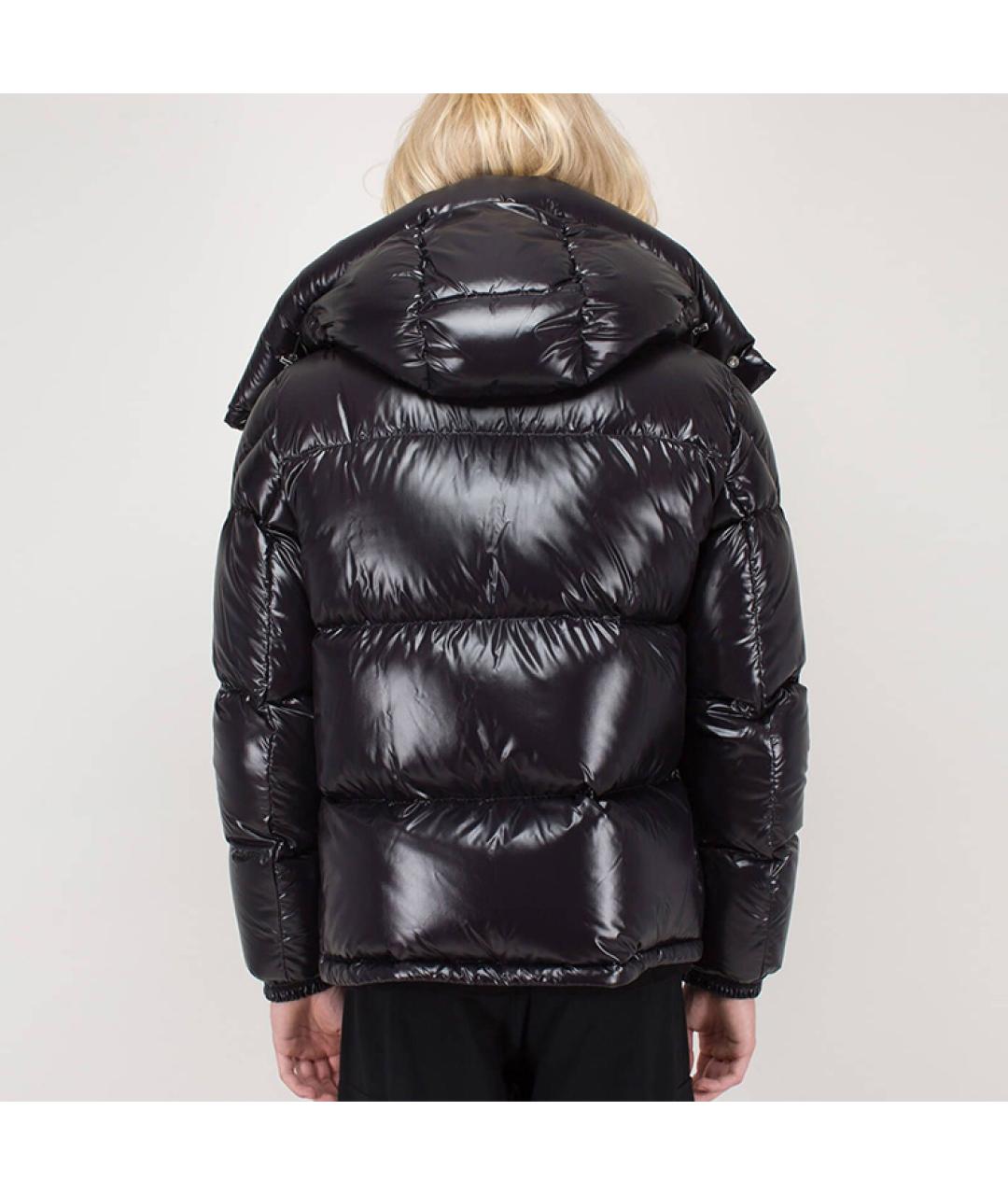 MONCLER Черный пуховик, фото 3