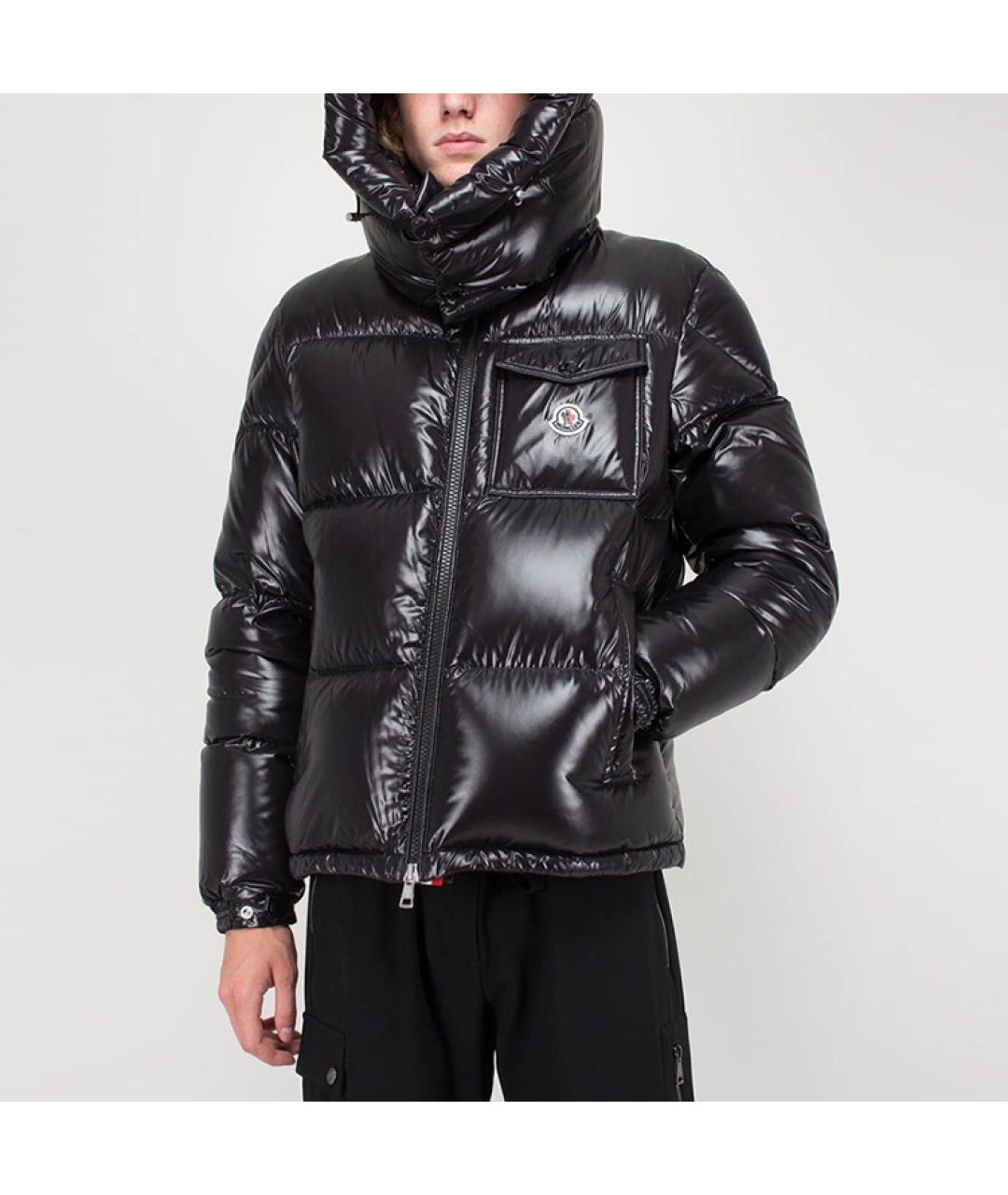 MONCLER Черный пуховик, фото 4