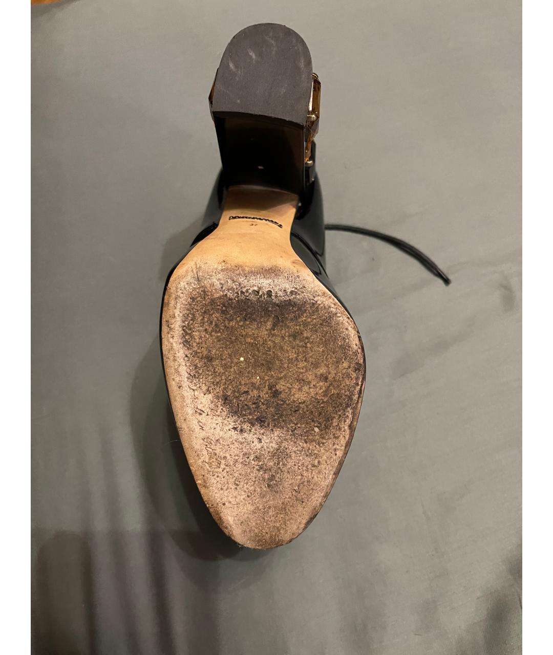 DOLCE&GABBANA Черные ботильоны из лакированной кожи, фото 5