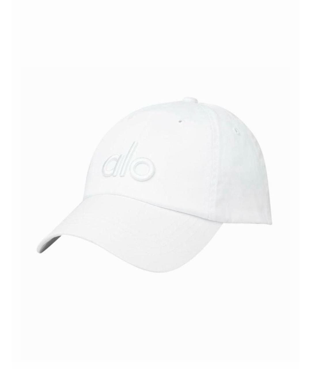 ALO YOGA Белая хлопковая кепка, фото 1