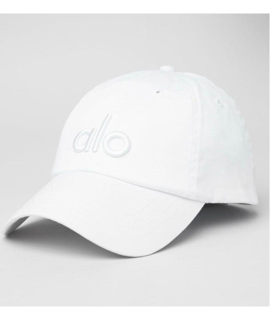 ALO YOGA Белая хлопковая кепка, фото 4