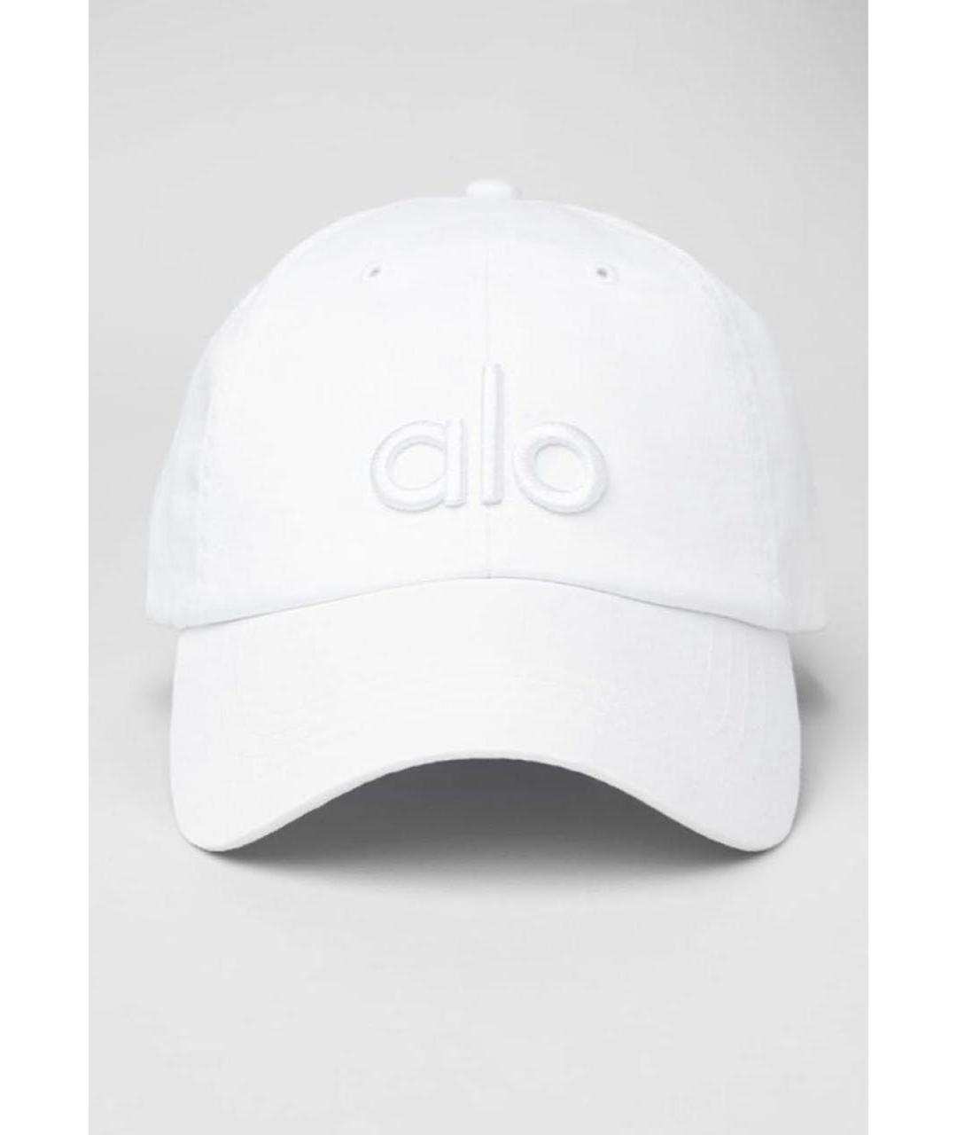 ALO YOGA Белая хлопковая кепка, фото 2