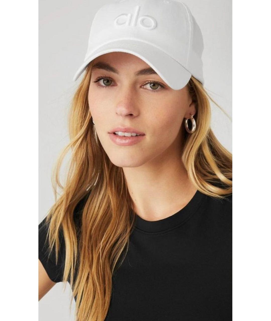 ALO YOGA Белая хлопковая кепка, фото 8