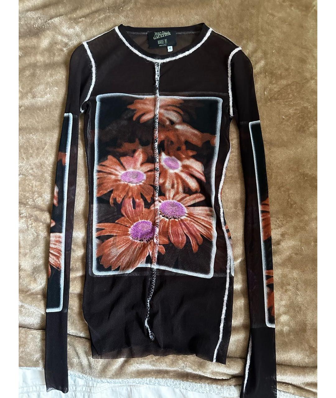 JEAN PAUL GAULTIER Черная полиамидовая майка, фото 4