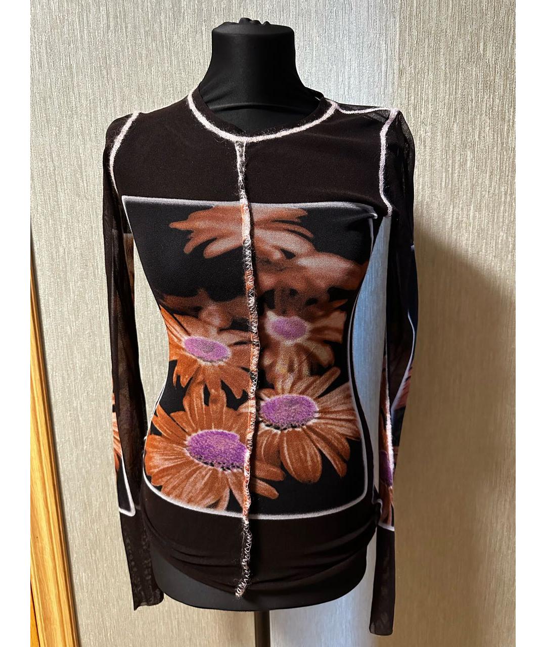 JEAN PAUL GAULTIER Черная полиамидовая майка, фото 2