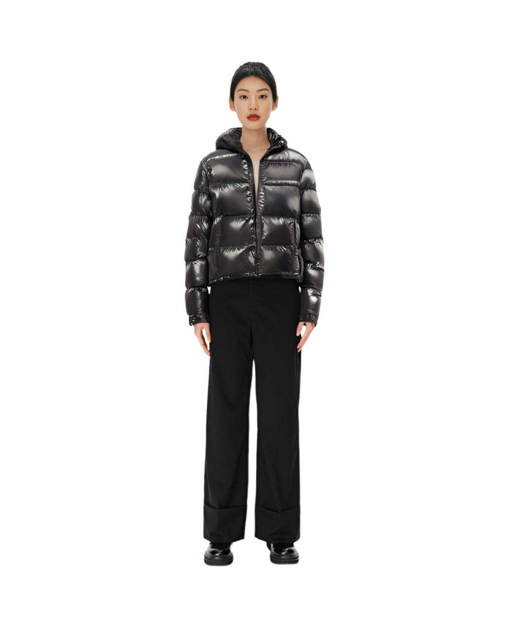 MONCLER Черный пуховик, фото 6