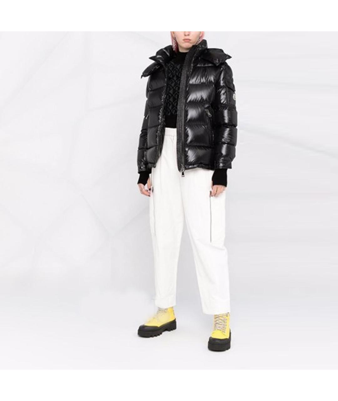 MONCLER Черный пуховик, фото 4