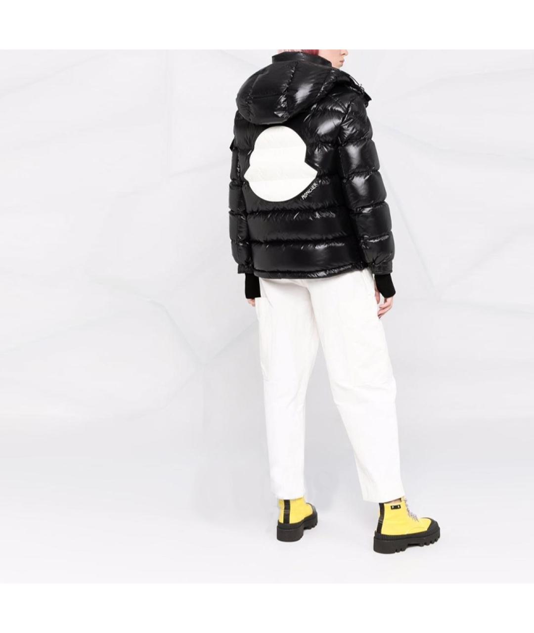 MONCLER Черный пуховик, фото 3
