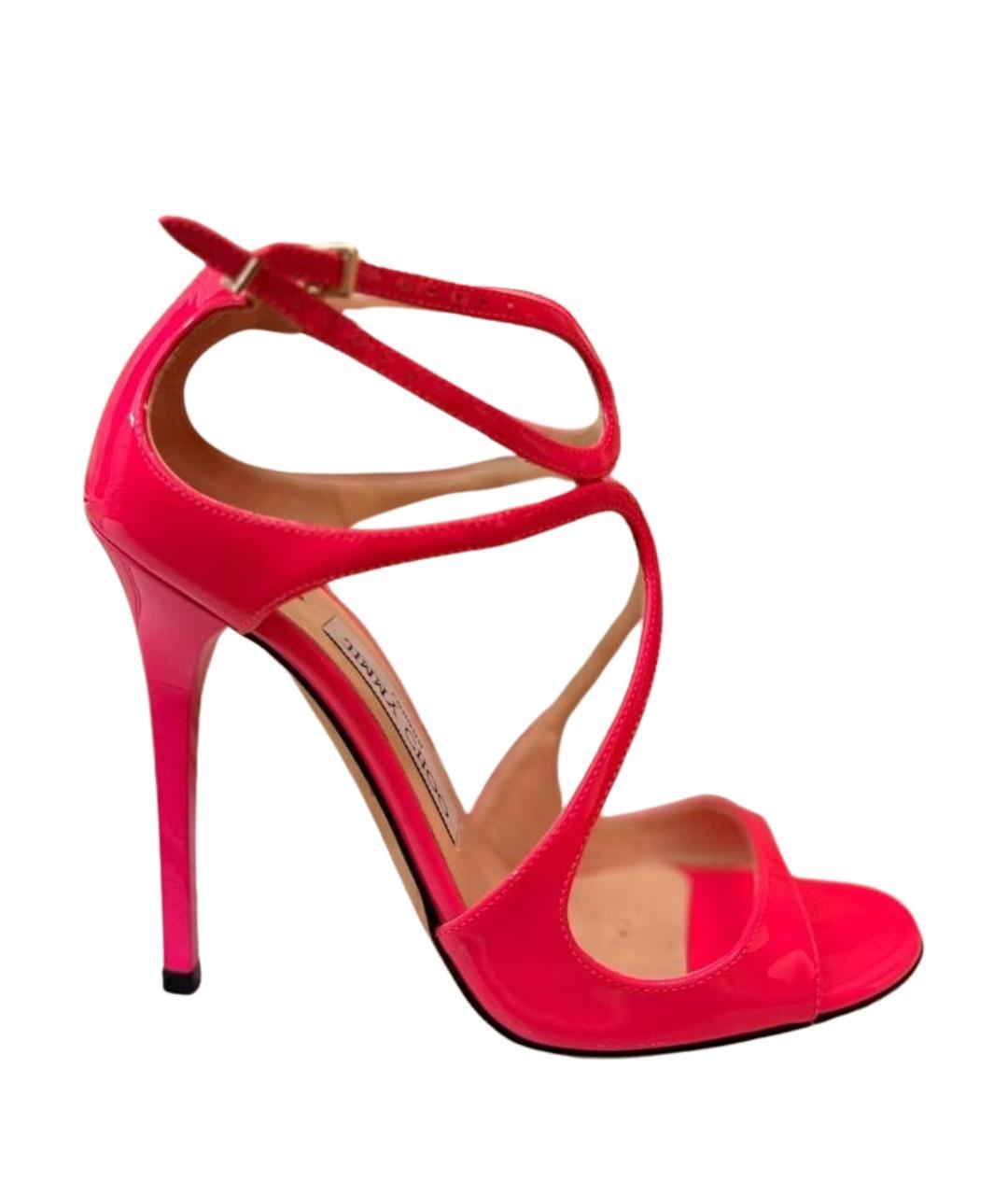 JIMMY CHOO Фуксия босоножки из лакированной кожи, фото 1
