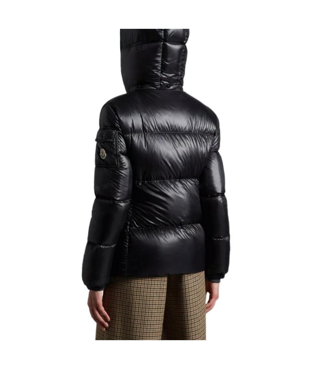 MONCLER Черный пуховик, фото 4
