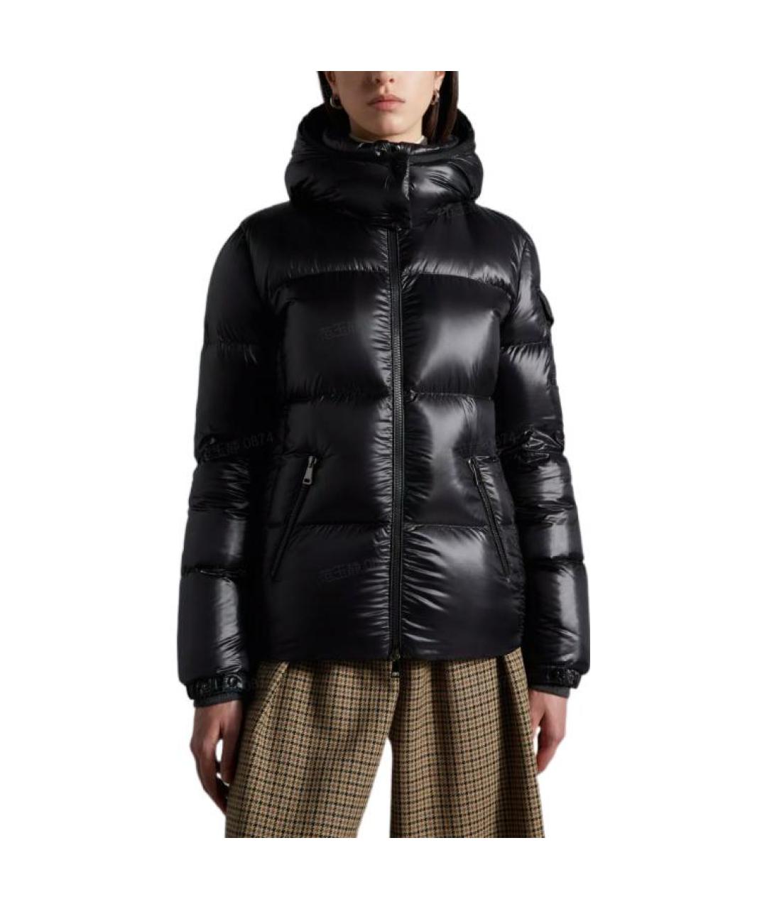 MONCLER Черный пуховик, фото 3