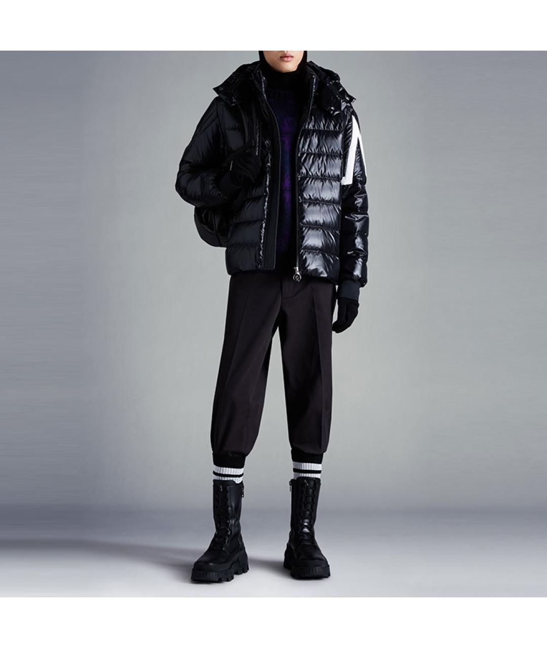 MONCLER Черный пуховик, фото 4
