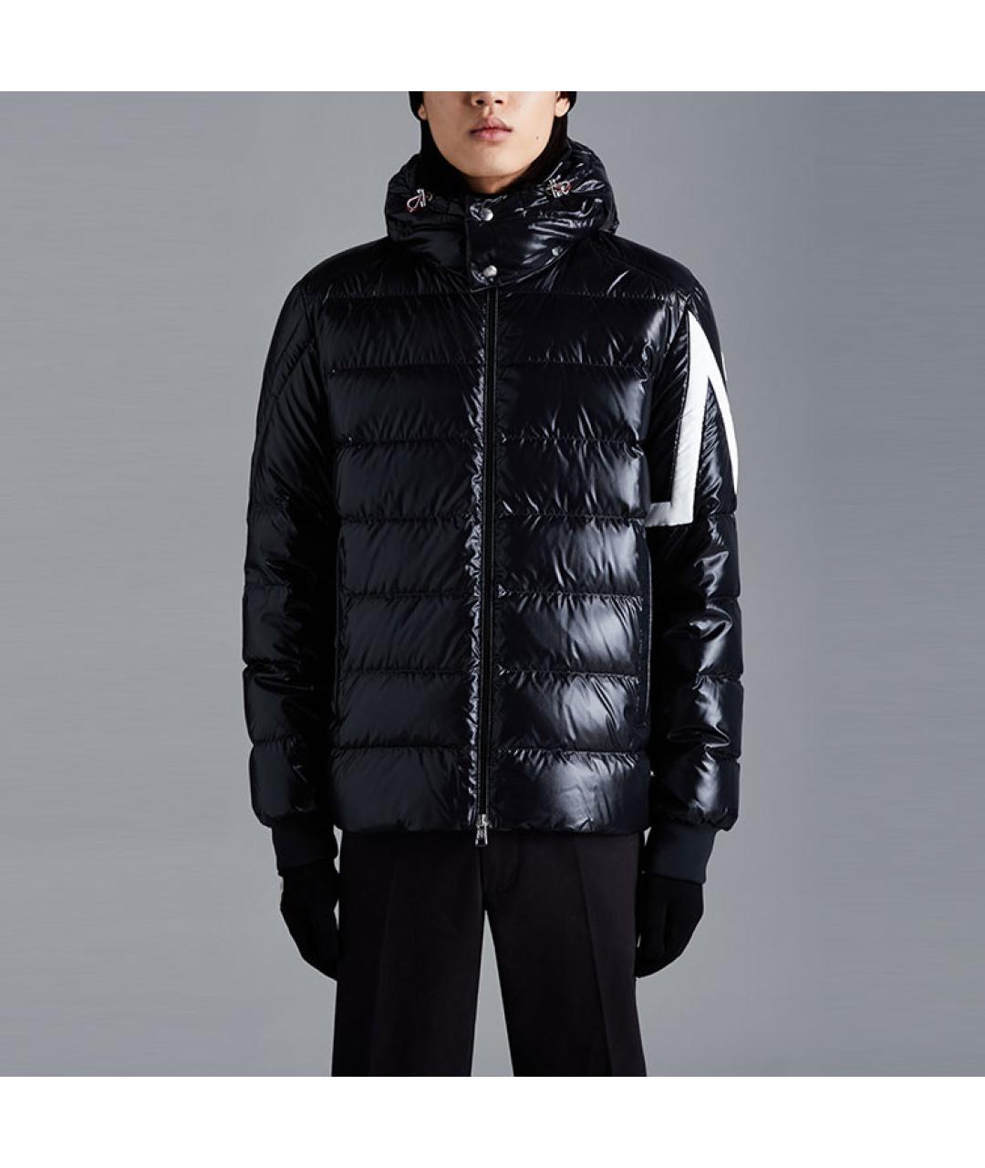 MONCLER Черный пуховик, фото 3