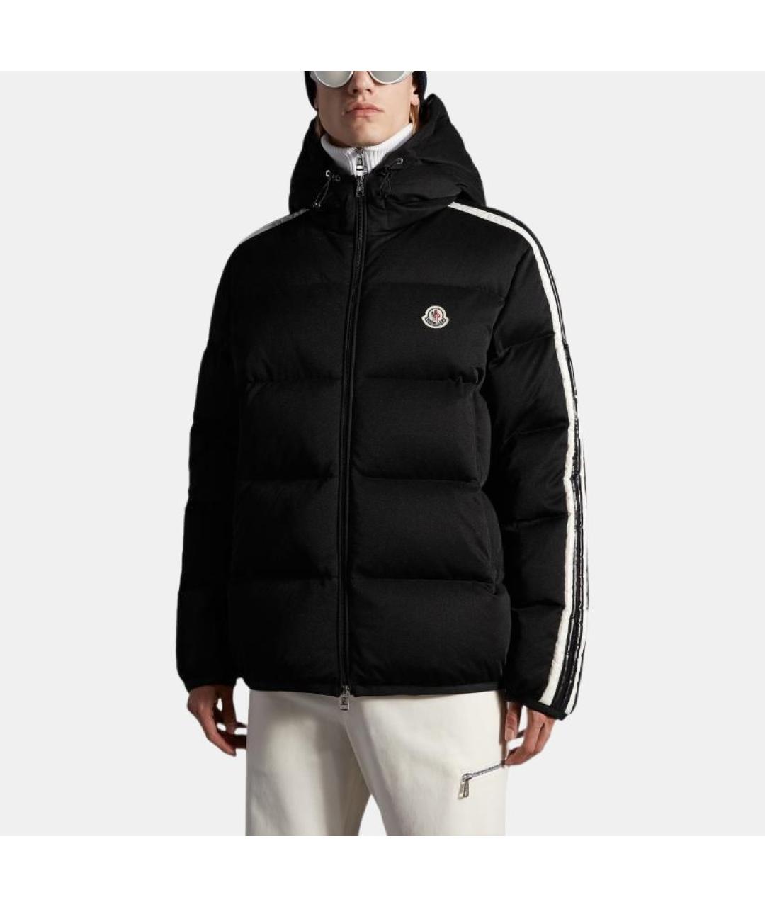 MONCLER Черный пуховик, фото 2