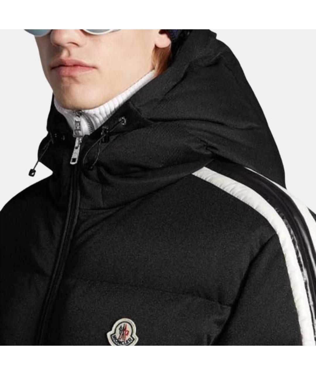 MONCLER Черный пуховик, фото 5