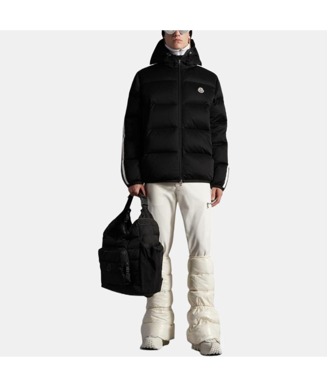 MONCLER Черный пуховик, фото 4