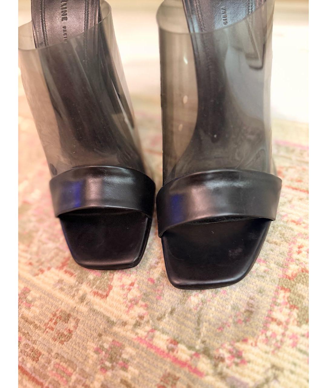 CELINE Черные кожаные мюли, фото 3