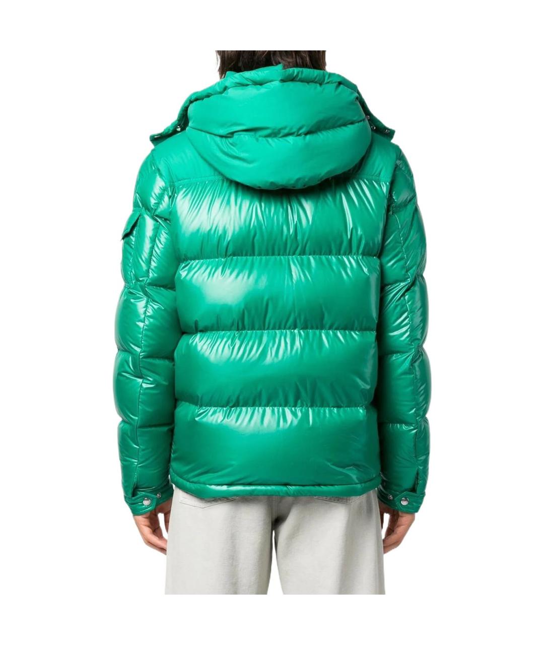 MONCLER Зеленый пуховик, фото 4