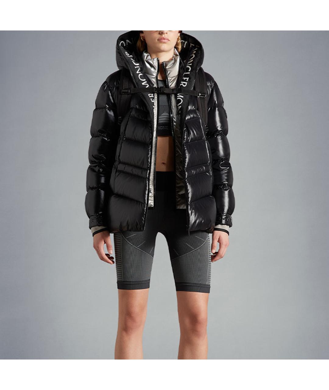 MONCLER Черный пуховик, фото 2