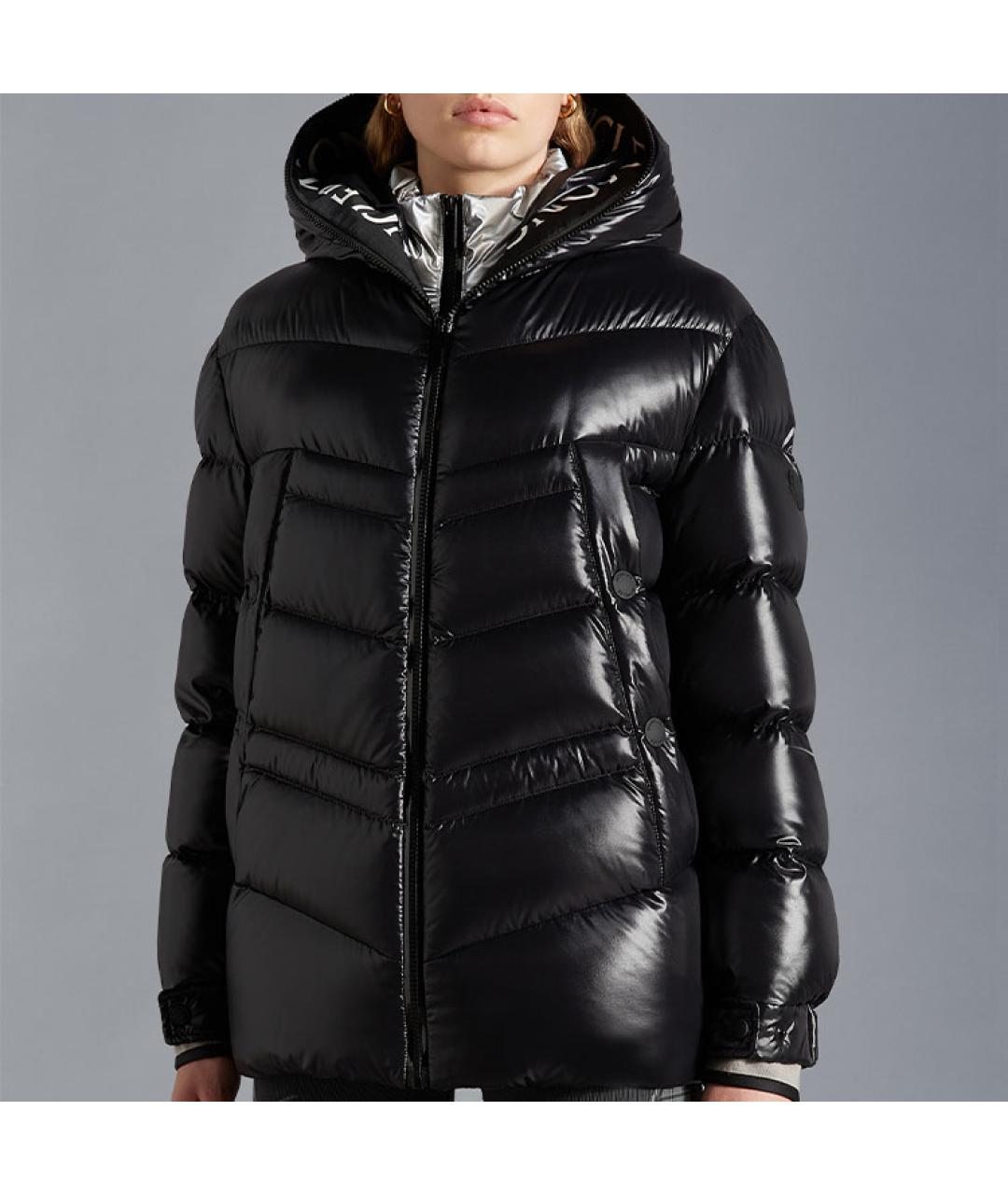 MONCLER Черный пуховик, фото 3