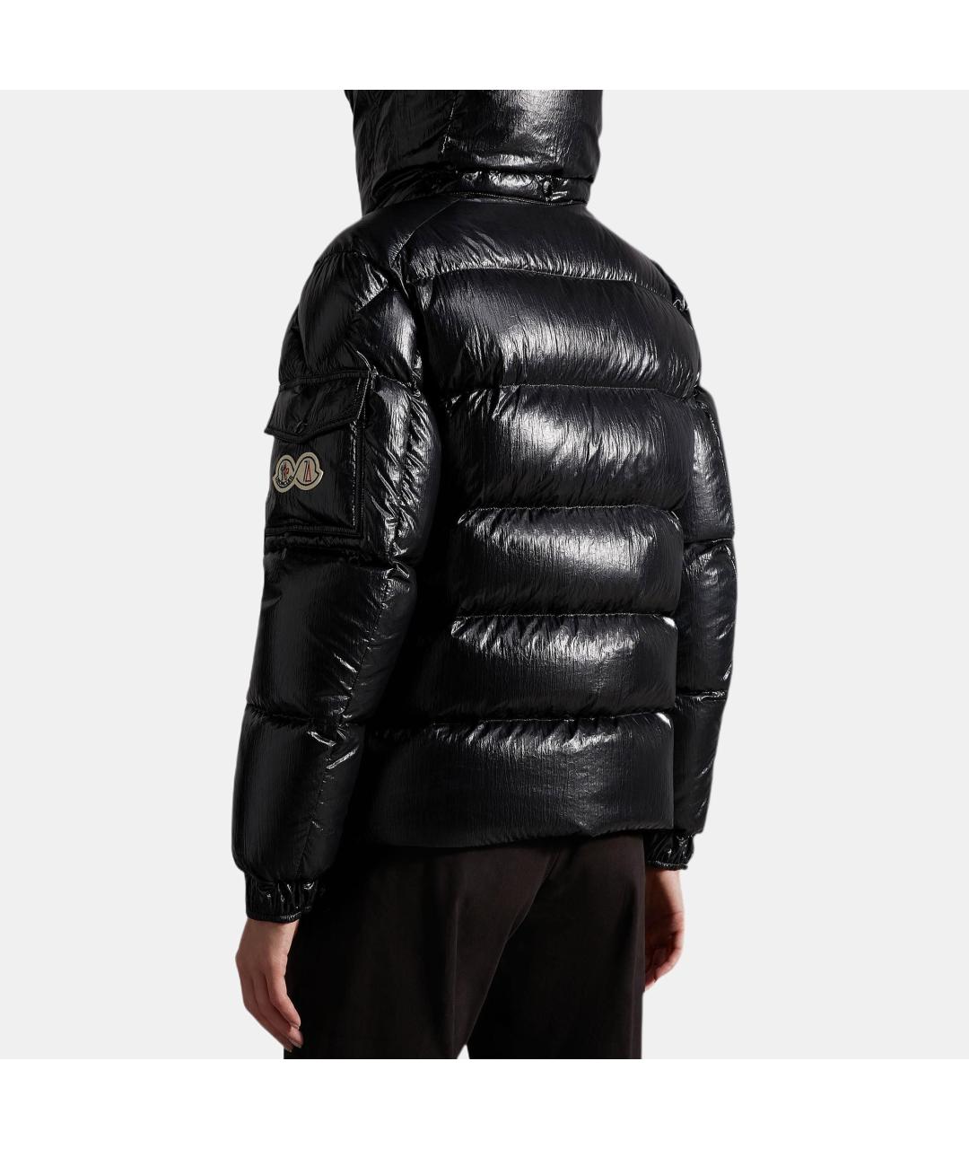 MONCLER Черная полиамидовая куртка, фото 4